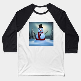 Christmas Snowman Baseball T-Shirt